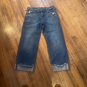 American Eagle Outfitters Cuffed Stovepipe Jeans, Size 14